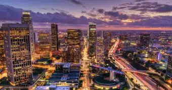 Sell your inherited property Los Angeles CA skyline at night
